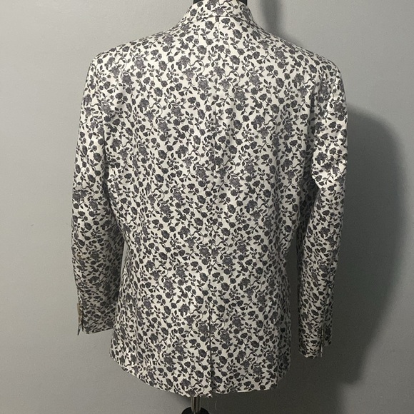 JF J. Ferrar Men’s Floral Suit Coat Blazer Wedding Party Dress Jacket 42S - Picture 8 of 9